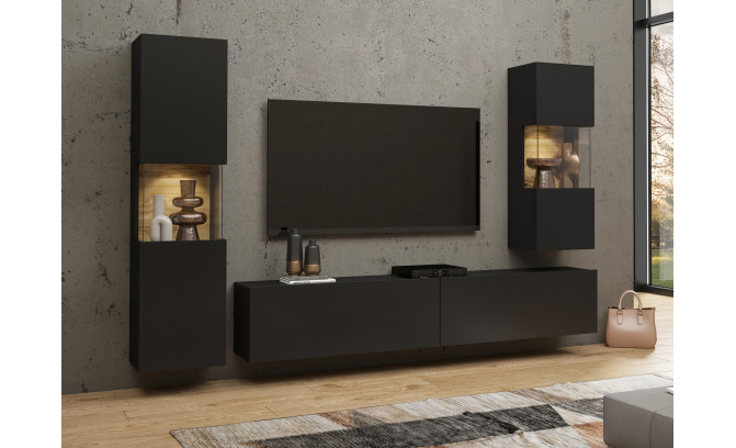 Секция AVA 24WNLM10 Czarny/Dąb Wotan